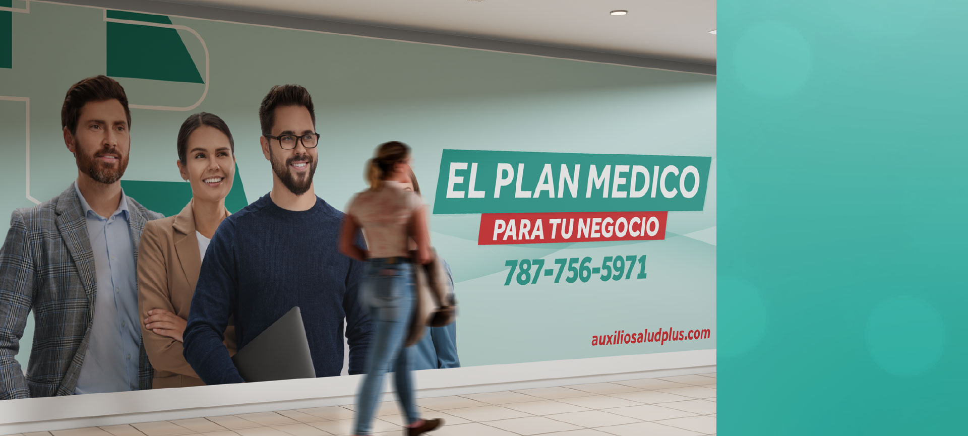 a photo of wall with an advertising