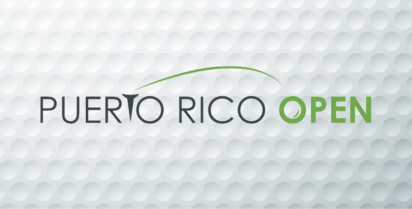 PR Open logo on a golf ball background
