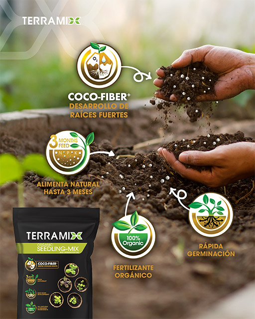 a social media post featuring Terramix products